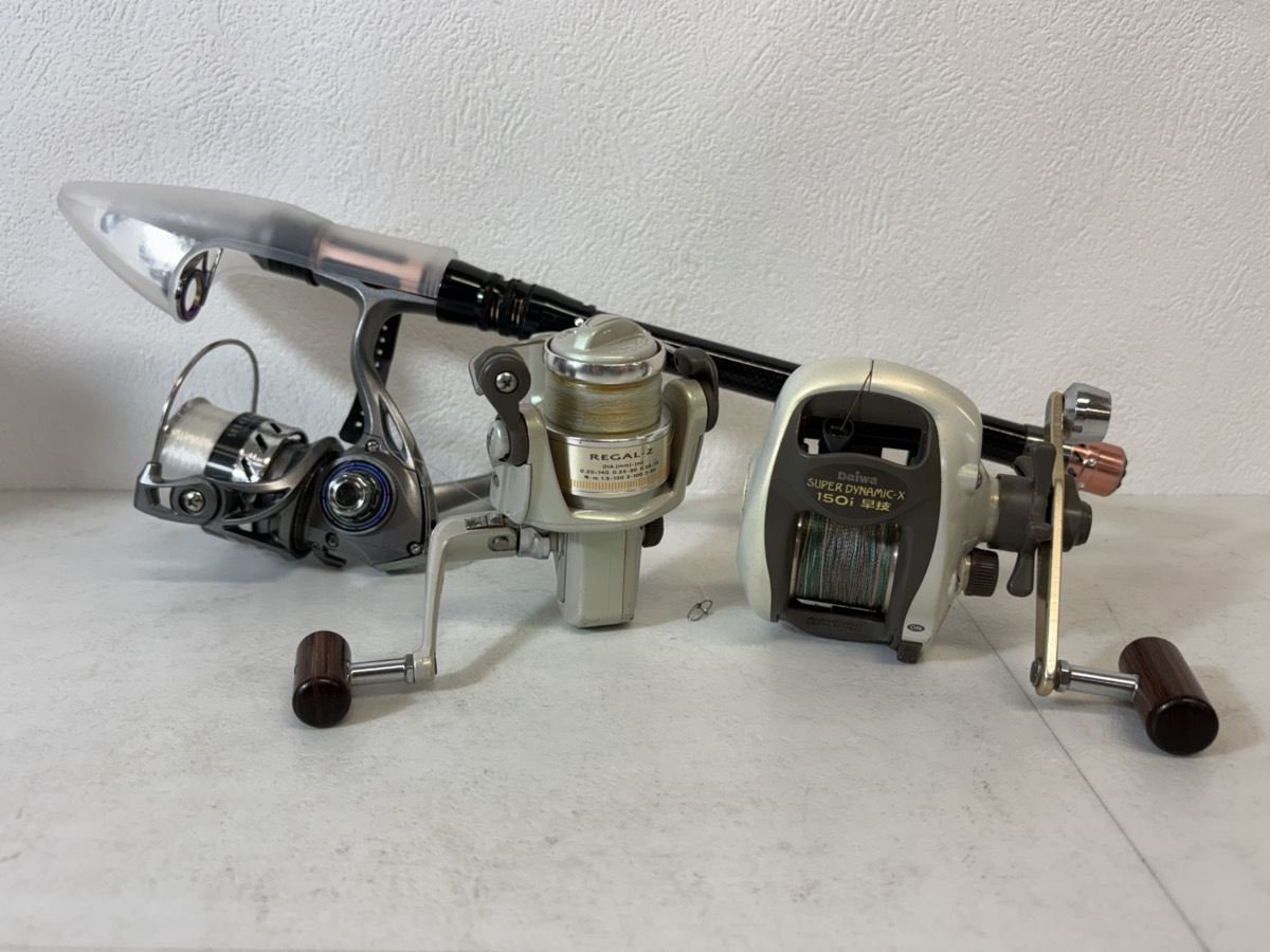 14790-014★釣り具4点セット/スピニング/ ベイト/リール/ロッド/Daiwa SUPER DYNAMIC-X 150i 早技 REGAL-Z 1500T SIERGEANT-G 3000★