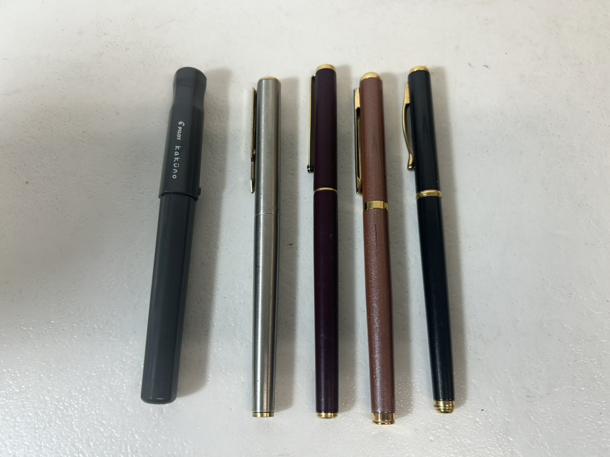 14814-012★現状品/万年筆 おまとめ5本 MONTBLANC モンブラン PARKER パーカー PILOT パイロット Telex 筆記具 コレクション★