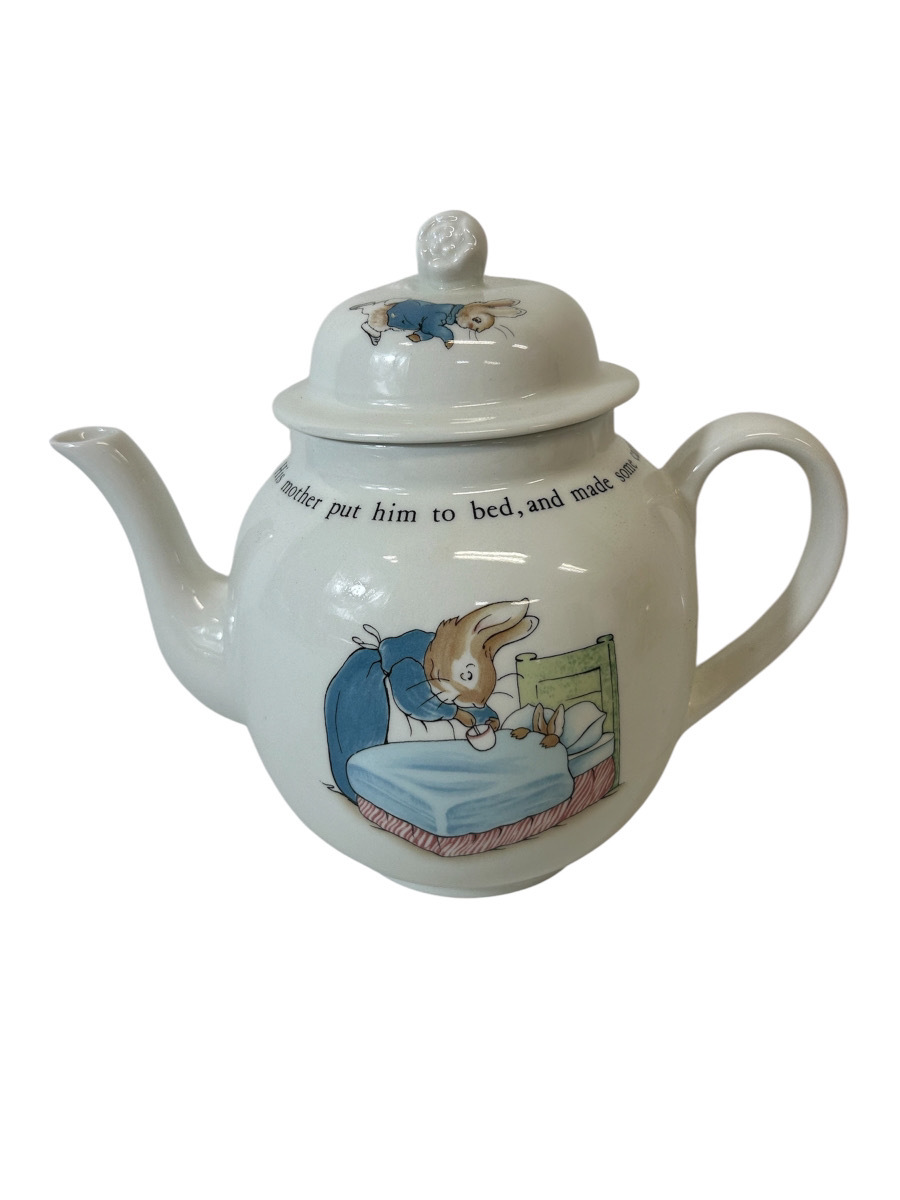 14710-082★ ウェッジウッド ピーターラビット ティーポット イギリス製 Wedgwood Peter Rabbit MADE IN ENG/ヴィンテージ★