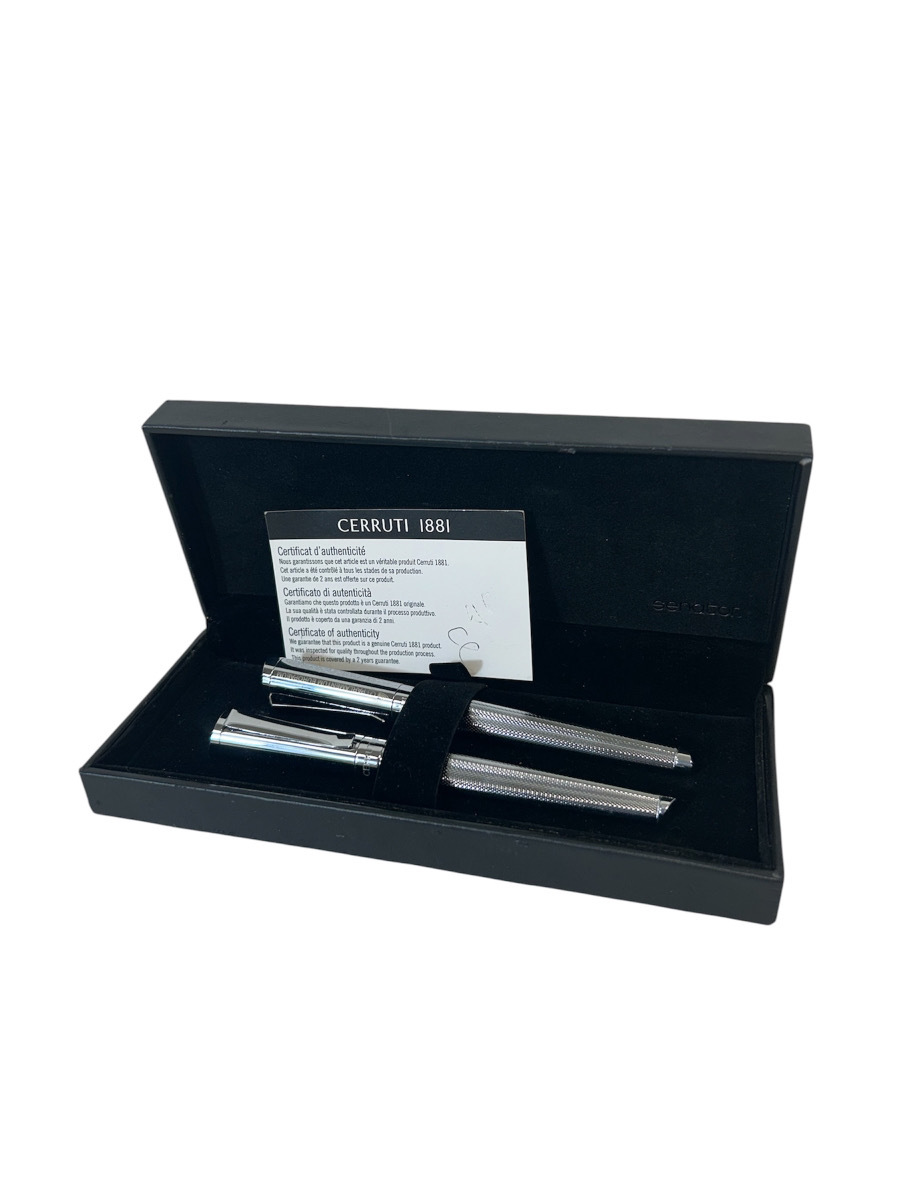 14817-012★稀少品♪SENATOR/CERRUTI 1881 万年筆ボールペン2本 セット欧州議会刻印入り PARLAMENTUM EUROPAEUM 証明書付き★