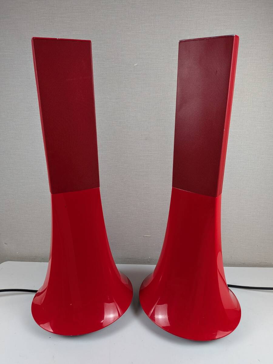 14809-013★ZIKMU Parrot by Starck ZIKMU DRAGON RED Bluetoothスピーカー ペア 100W iPhone/iPod/iPodTouch対応 通電音出し確認済★