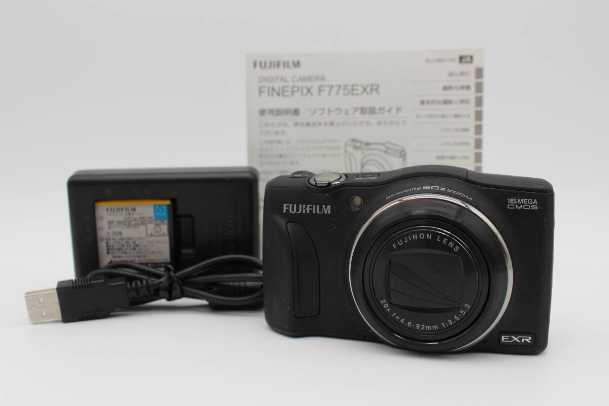 ★動作品★FUJIFILM Finepix F775EXR ブラック 富士フィルム ファインピックス バッテリー，充電器，取説付きほか #289