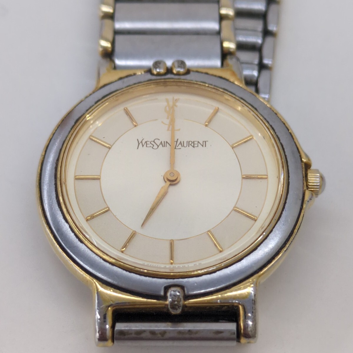 Yves Saint Laurent イヴ・サンローラン 腕時計 2200-228481 クォーツ YSLロゴ コンビカラー