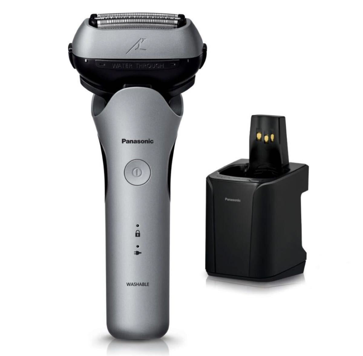 （未使用）パナソニック Panasonic シェーバー ES-L380D-S [充電中も剃れる/3枚刃/全自動洗浄充電器付] (W-74）