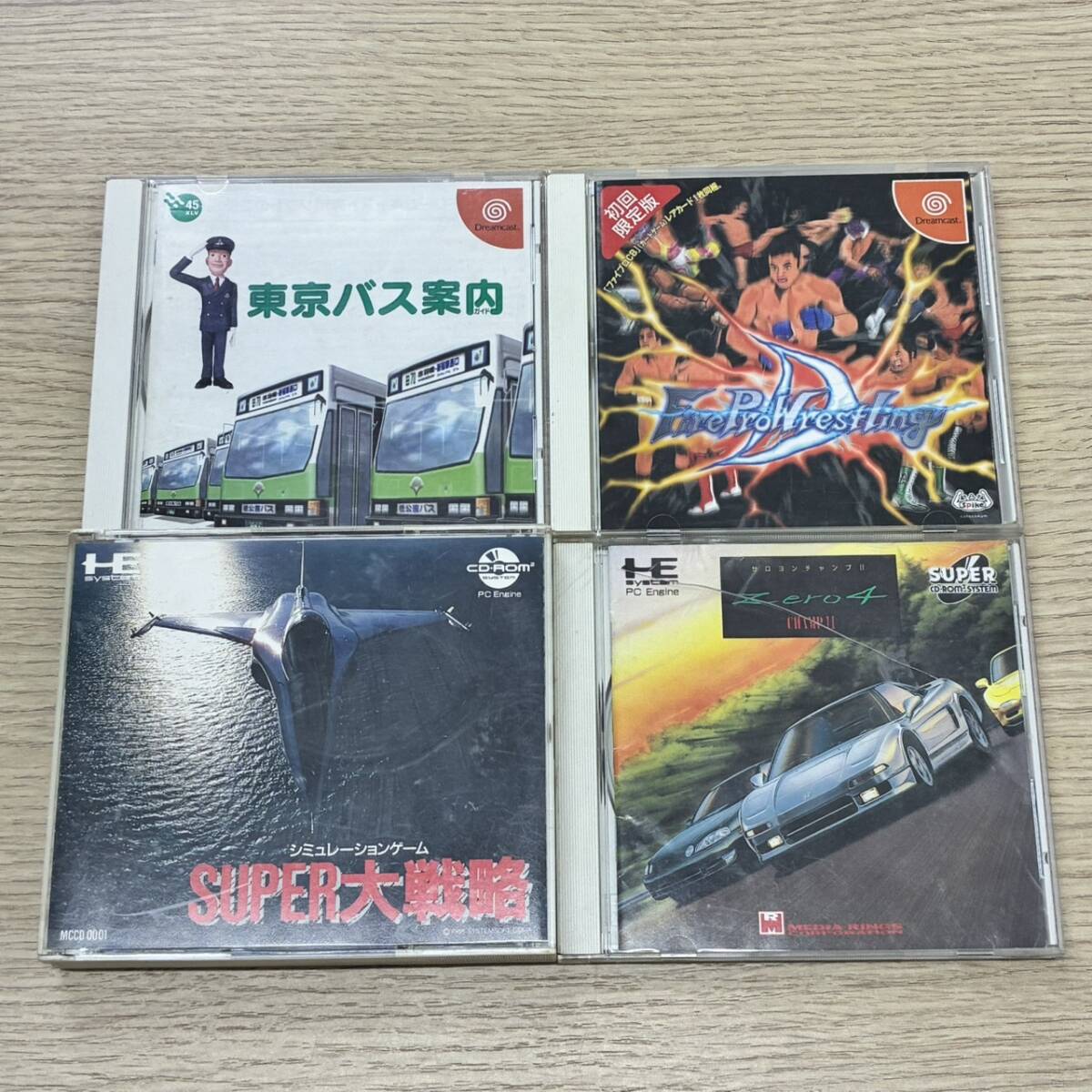 [Y0629]【現状品】Dreamcast 東京バス案内 ファイヤープロレスリング SUPER CD-ROM ゼロヨンチャンプII Zero4 SUPER大戦略 NoRiKo ソフト
