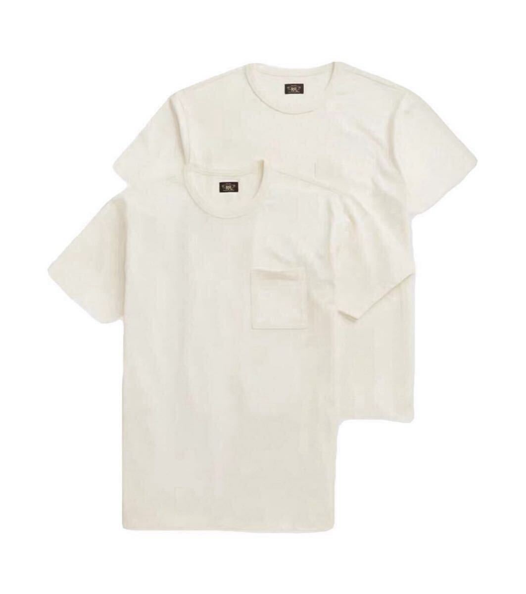 RRL 2P ポケットTシャツ オフホワイト XLサイズ 2枚組 