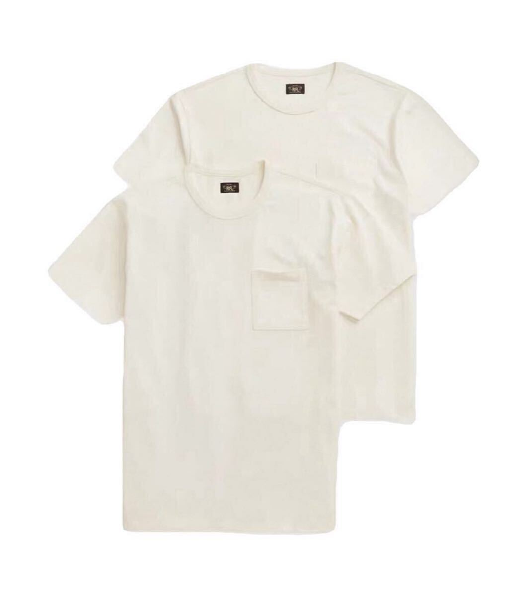 RRL 2P ポケットTシャツ オフホワイト Lサイズ 2枚組 
