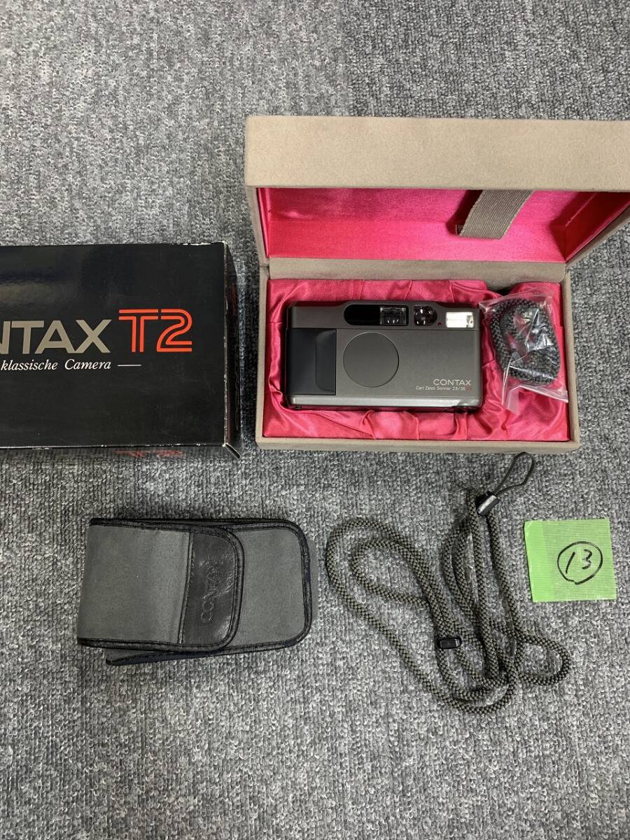 (13)1円売切り CONTAX コンタックス T2 チタンブラック コンパクトフィルムカメラ ジャンク