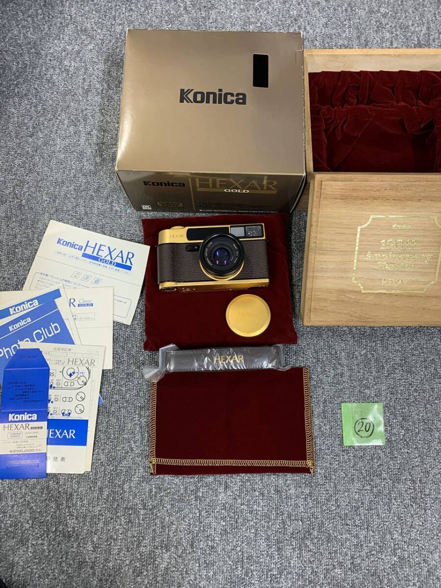 (20)1円売切り KONICA コニカ HEXAR ゴールド 120周年記念モデル コンパクトフィルムカメラ ジャンク