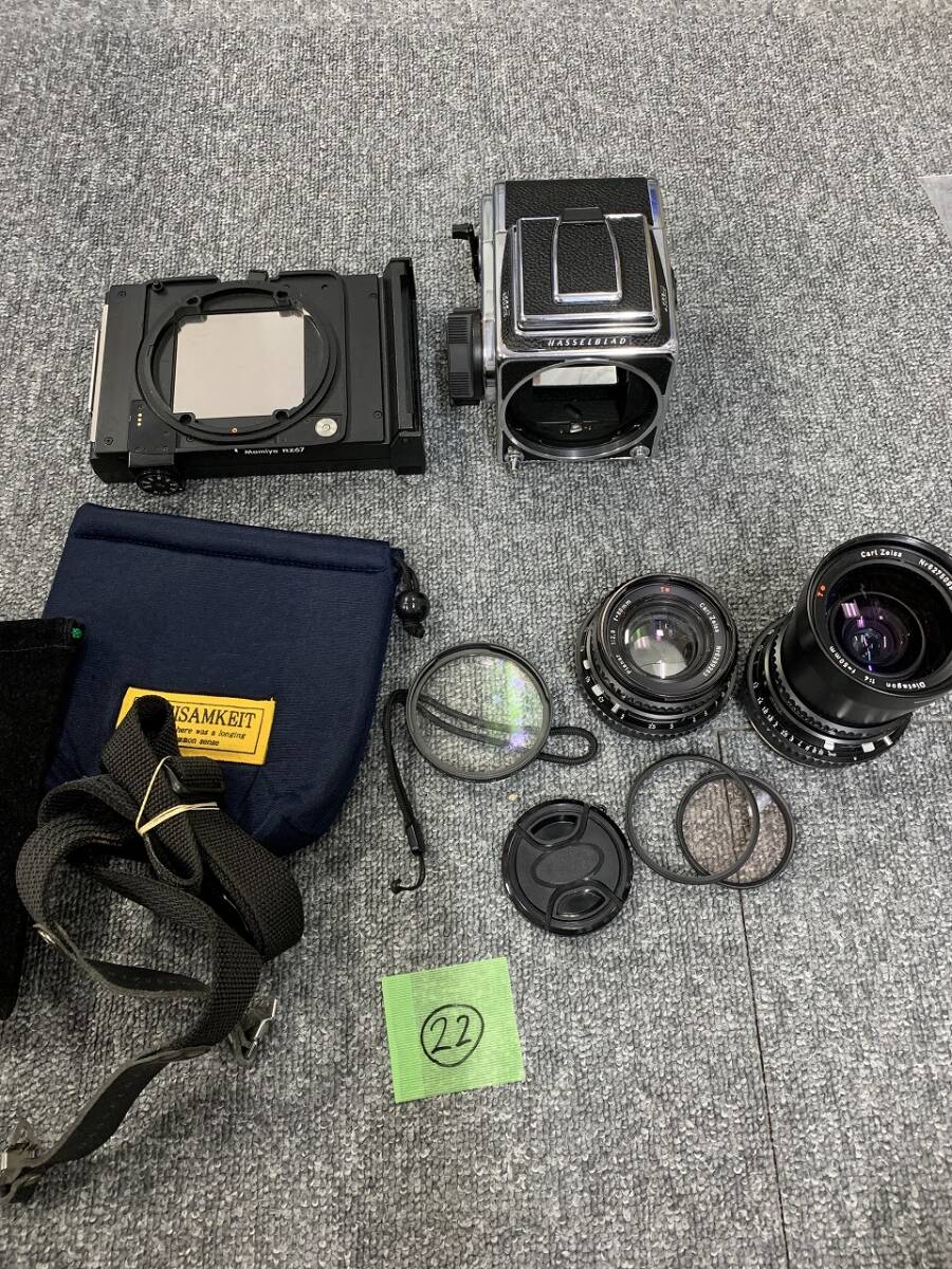 (22)1円売切り HASSELBLAD ハッセルブラッド 503CX Distagon 50mm F4 T Planar 80mm F2.8 T ポラロイドバック ジャンク