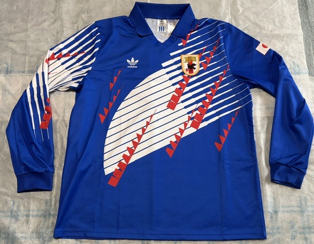アディダス サッカー 日本代表 1993 ホーム 長袖 ユニフォーム KT0827 KLF07 復刻 ドーハ adidas JFA ワールドカップ