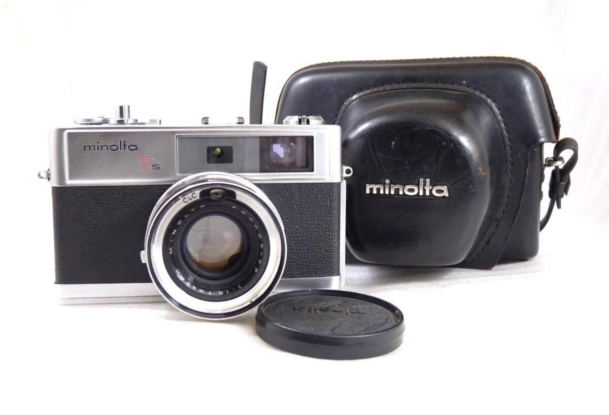 【レトロ レンジファインダーカメラ】ミノルタ minolta HI-MATIC 7s 露出計作動 ケース付