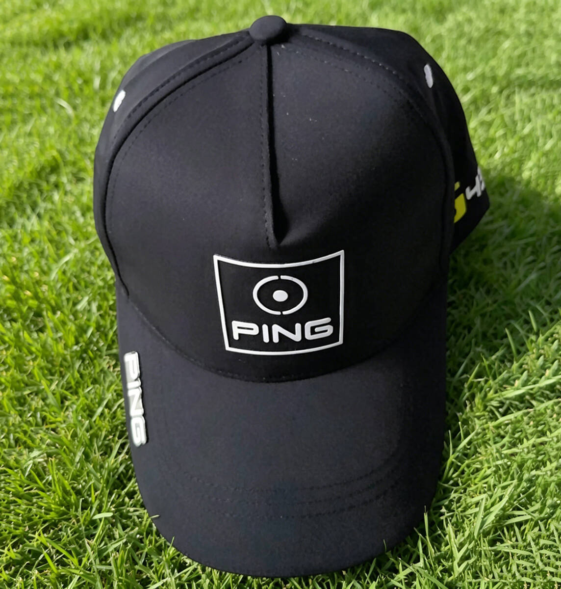 ブラック PING マーカー付 ゴルフキャップ 春夏 新品送料無料