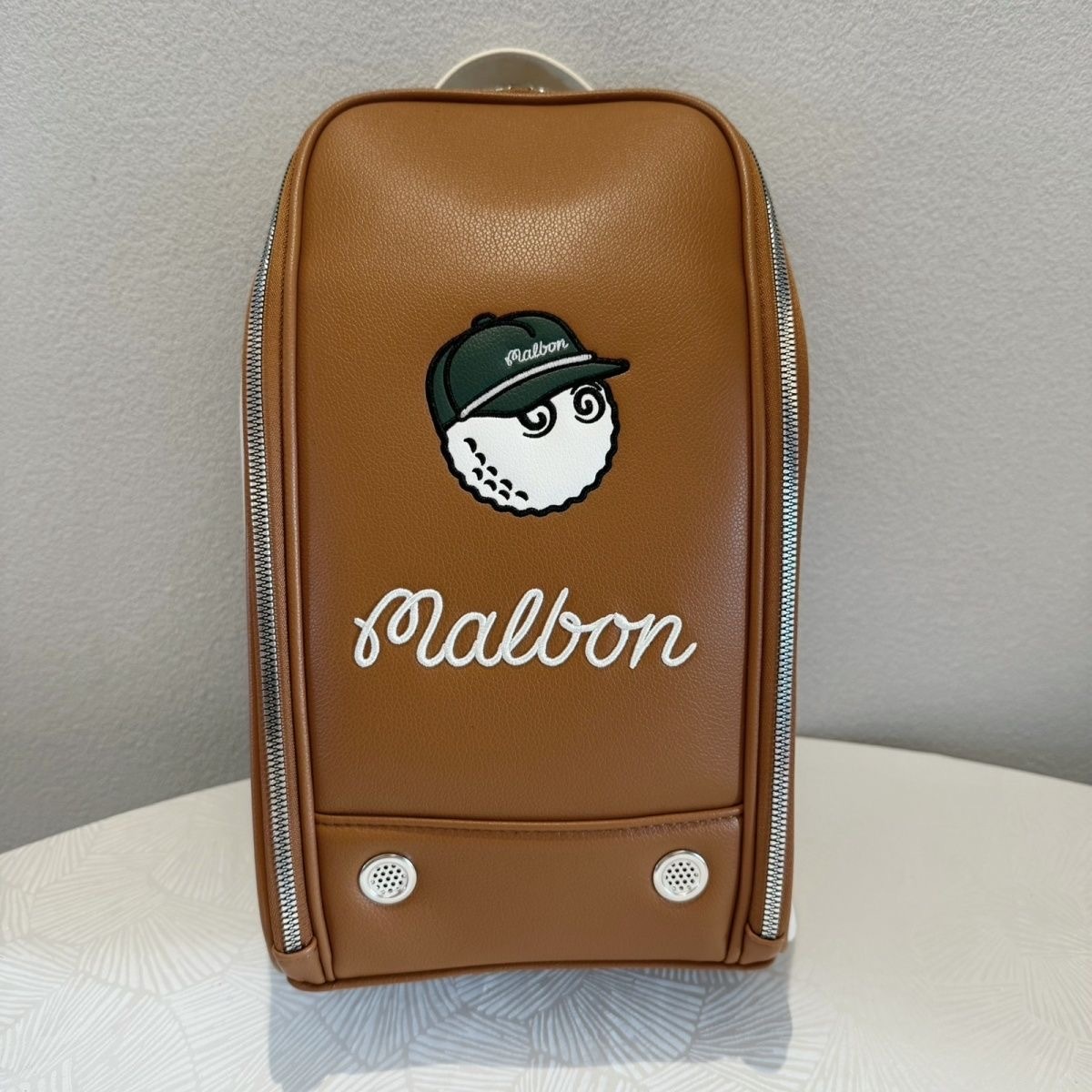 ブラウン Malbon Golf シューズケース 1足入り 新品送料無料
