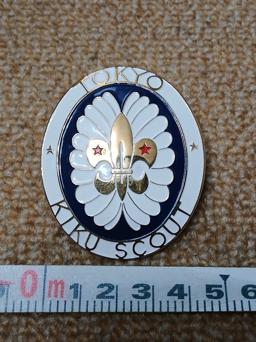 チーフリング ボーイスカウト 菊スカウト ベンチャースカウト TOKYO KIKU SCOUT 菊章 ネッカチーフ用 美品 BOY SCOUT Woggle Scarf ring