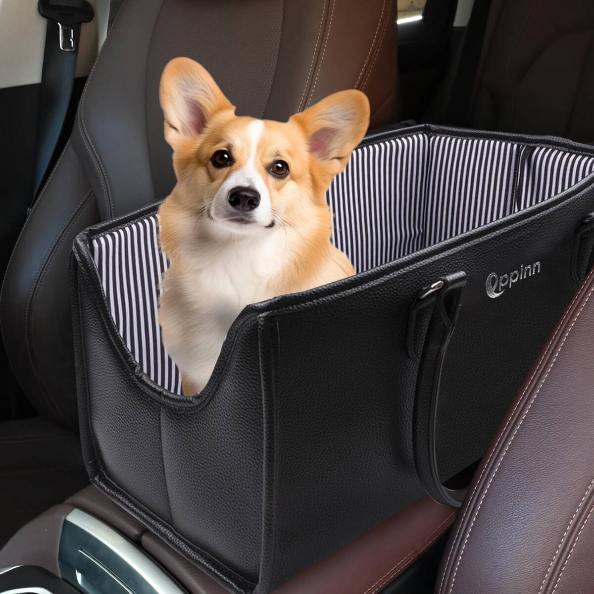 375　犬 ドライブボックス 車【ファッションPU防水材質】ペットドライブボックス 人気 犬シート車 アームレストボックス