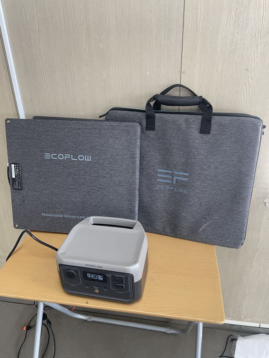 #EcoFlow エコフロー RIVER2 ポータブル電源 ソーラーパネル付　通電確認済