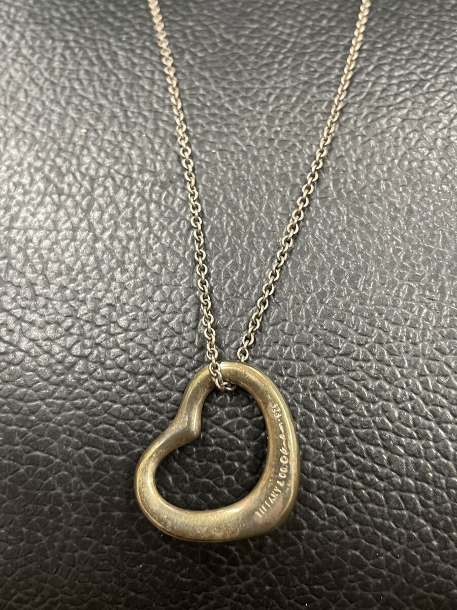 # Tiffany Co ティファニー オープンハート ネックレス　925 