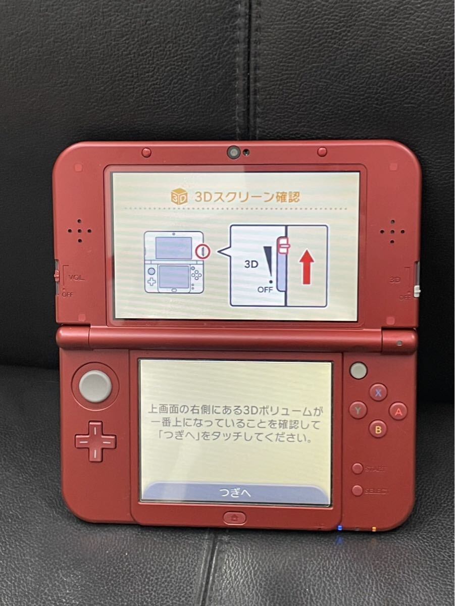 @ Nintendo Newニンテンドー3DSLL RED-001 メタリックレッド　初期化済み