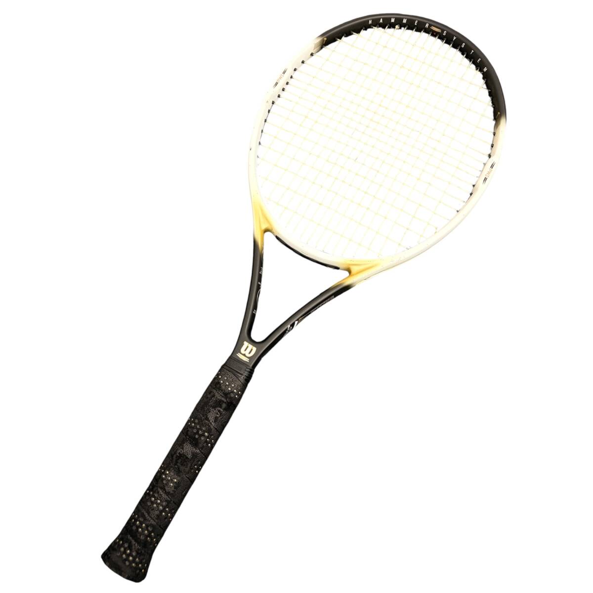 １円スタート WILSON ウィルソン HAMMER HN ハンマー PWS テニスラケット スポーツ用品 ホワイト ブラック ゴールド 現状品