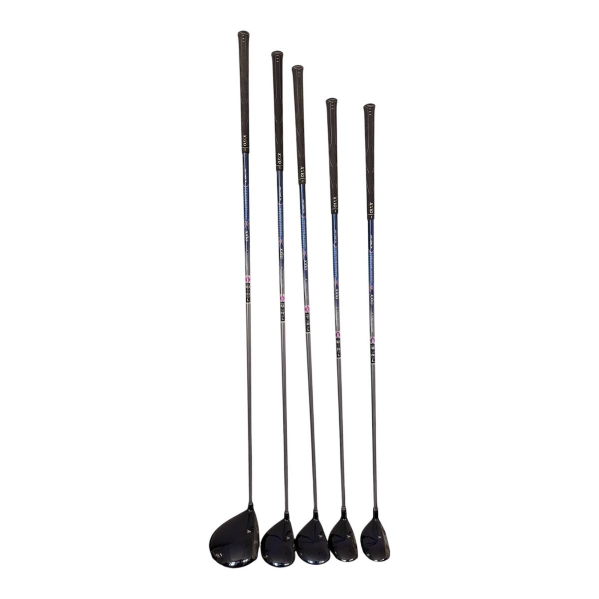 １円スタート【美品】DUNLOP ダンロップ XXIO ゼクシオ ドライバー 1 3ウッド 5ウッド 5 6ユーティリティ ゴルフクラブ ネイビー 現状品