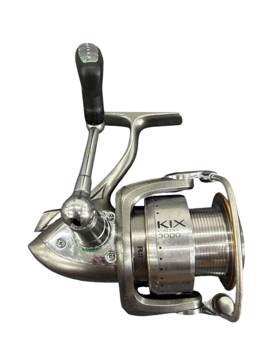 １円スタート【美品】DAIWA ダイワ CALDIA KIX 3000 カルディア キックス 3000 REAL FOUR リール 釣り具 釣り用品 シルバー 現状品