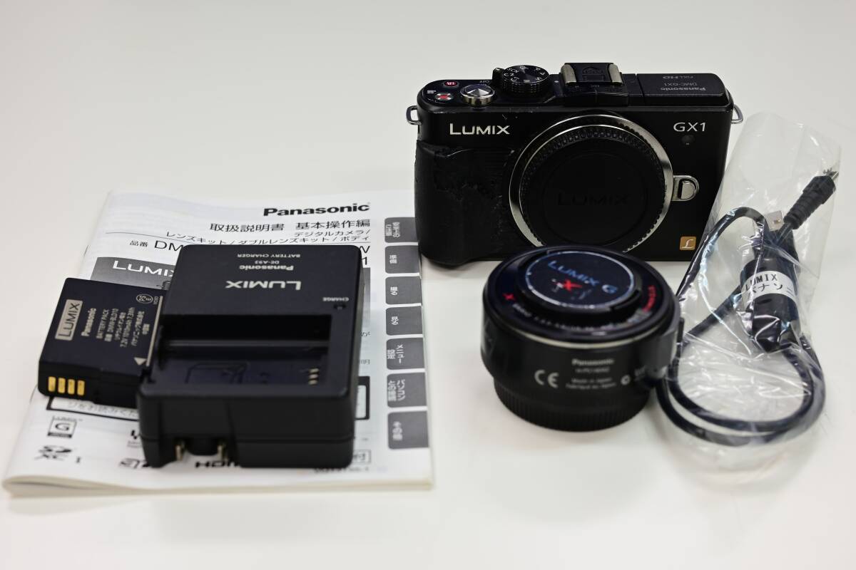 パナソニック Panasonic ミラーレス　ルミックスLumix GX1 電動ズームレンズキット DMC-GX1X-K ブラック　ジャンク