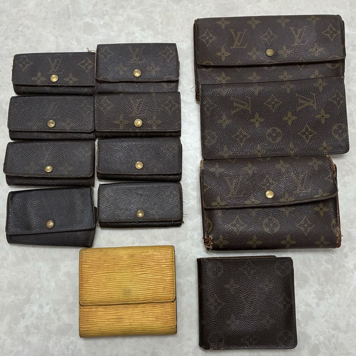  1円〜 LOUIS VUITTON ルイヴィトン　まとめ13点　まとめ売り　二つ折り財布　長財布　キーケース　モノグラム　エピ　 ダミエ ウォレット
