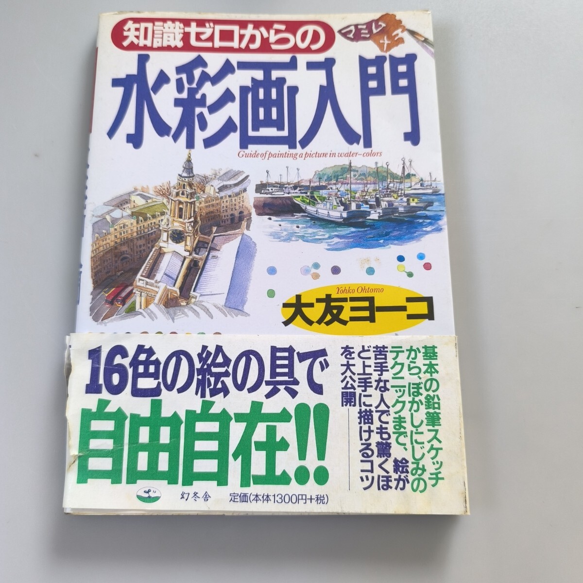 知識ゼロからの水彩画入門 大友ヨーコ 16色の絵の具で自由自在!!即決　送料込み