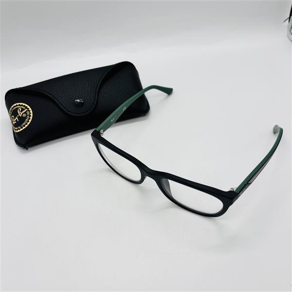 Ray-Ban レイバン RB 5331-D 眼鏡 メガネ ケース付き 男性用 メンズ ブラック×グリーン サングラス 老眼鏡 中古品 13530
