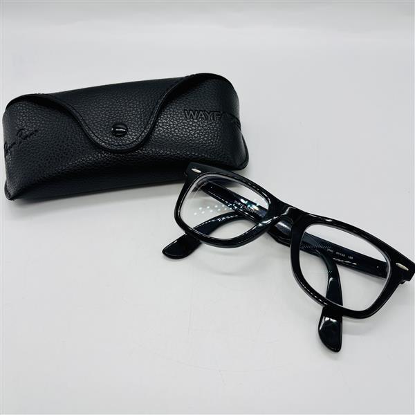 Ray-Ban レイバン メガネフレーム WAYFARER ウェイファーラー ブラック RB5121F 2000 メガネケース付き 中古品 13530-A