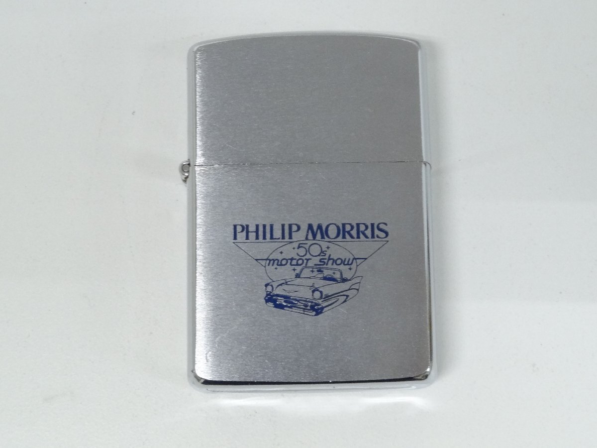 ユ■/Zこ0553　Zippo ジッポ　PHILIP MORRIS 50's motor show フィリップモリス //着火未確認 ジャンク 保証無