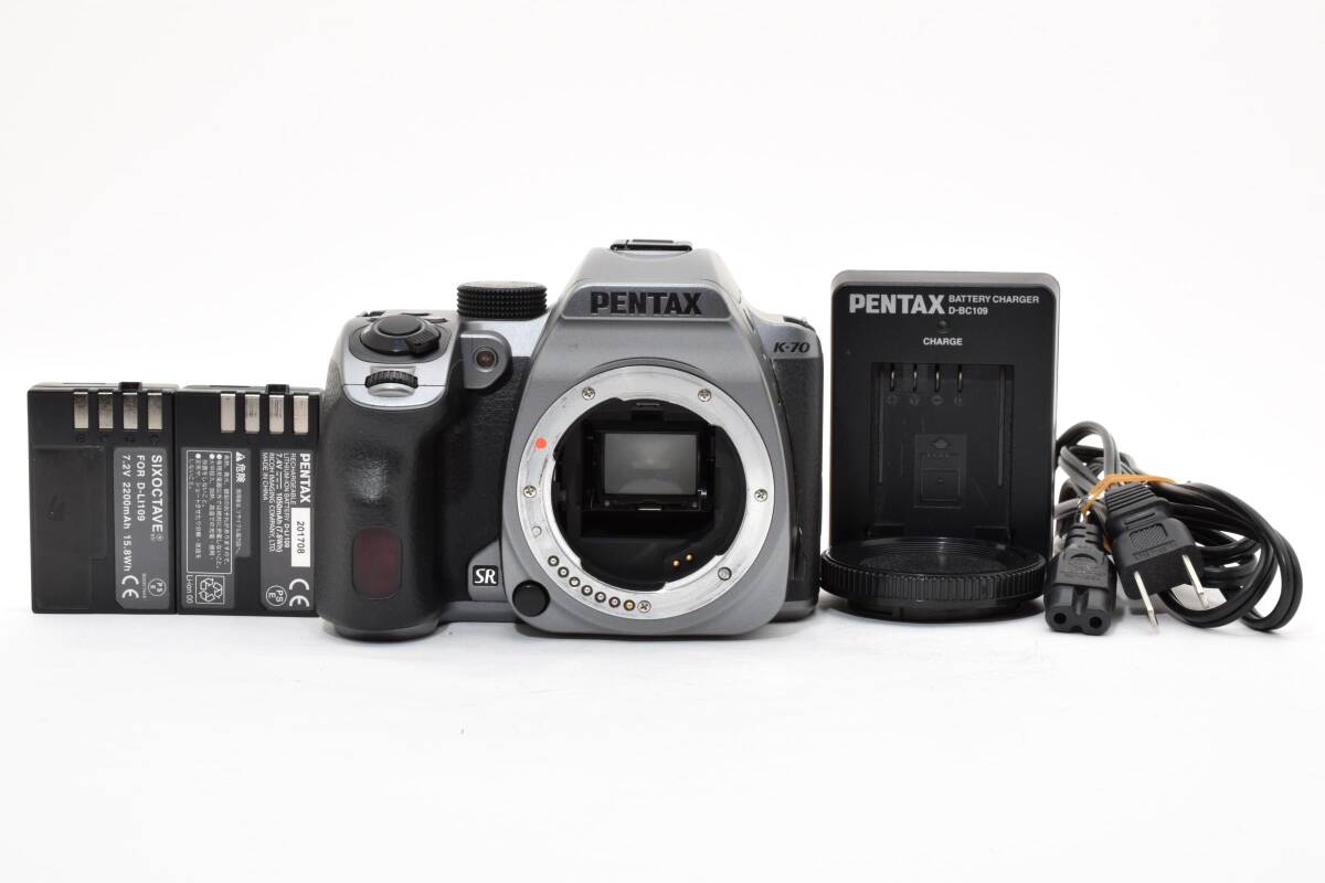 ★良品★【シャッター数11328回】ペンタックス PENTAX K-70 ボディ シルキーシルバー Y3801#842