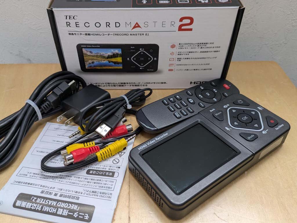 △TEC 液晶モニター搭載HDMIレコーダー RECORD MASTER2 レコードマスター2