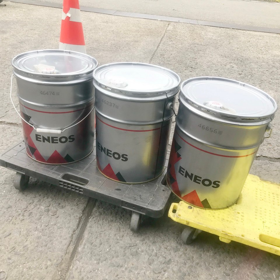 岡蒼g549 ★約40kg 計3缶セット エネオス ■工業用オイル アンチラストテラミLS-P/スーパーマルパスDX10/ユニウェイXS220 防錆 潤滑 摺動面