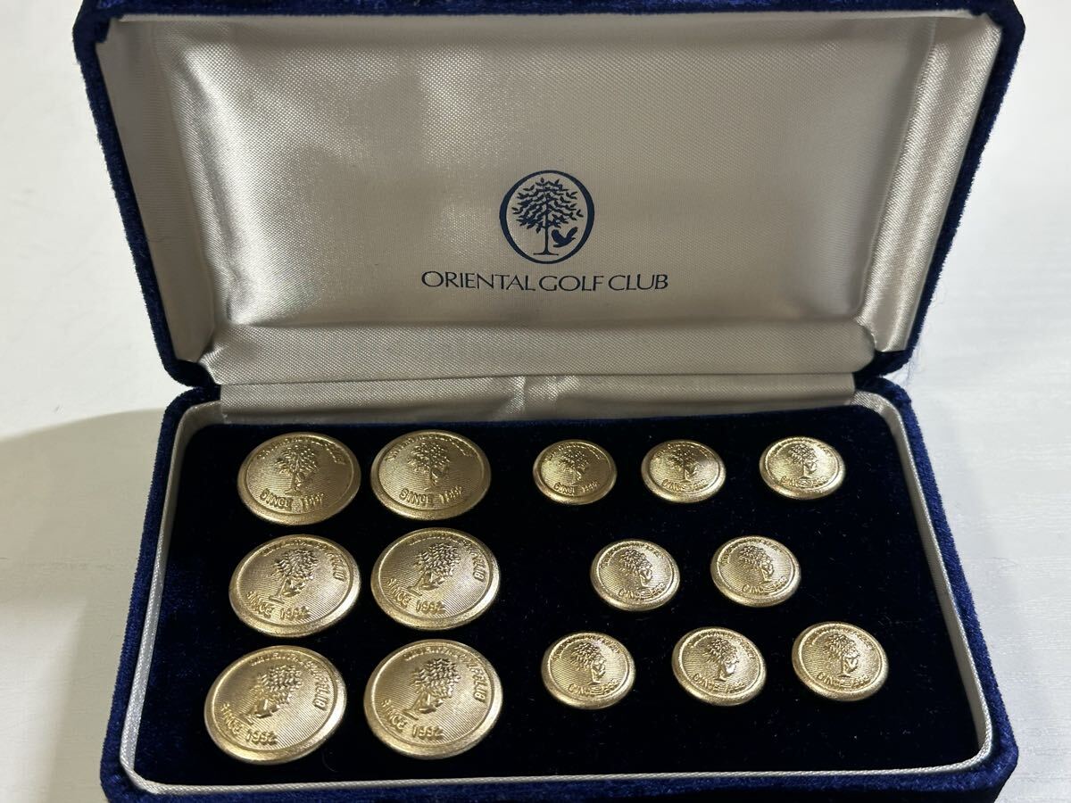 未使用 保管品 ORIENTAL GOLF CLUB オリエンタルゴルフ倶楽部 ブレザーボタンセット 服飾小物 ケース付き