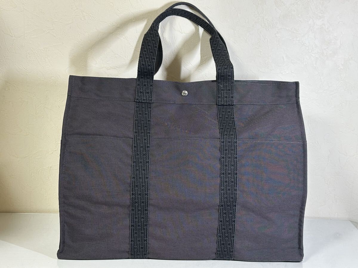 HERMES エルメス エールライン TGM トートバッグ ハンドバッグ トラベルバッグ グレー系 ユニセックス 鞄 ブランドバッグ 南京錠、鍵付き