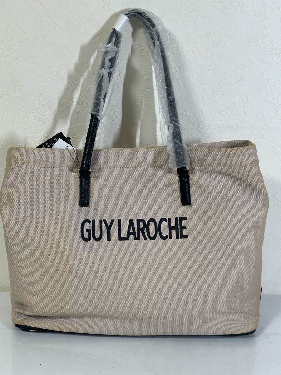 未使用 保管品 GUY LAROCHE ギ・ラロッシュ トートバッグ GL-8014 ハンドバッグ グレー ユニセックス 鞄 ブランドバッグ タグ付き
