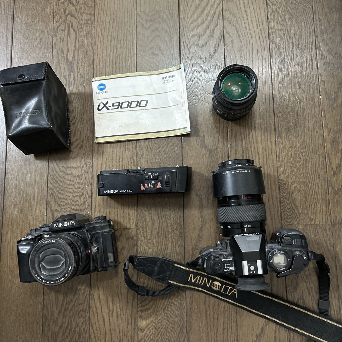 ミノルタ　α9000 部品取り MINOLTA ストロボ レンズ フィルムカメラ