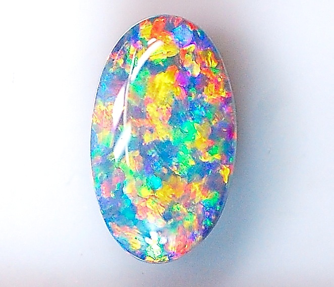 【100円～】ネオンイエロー　オレンジ　遊色だらけ　天然ブラックオパール ルース ２．２８４ｃｔ