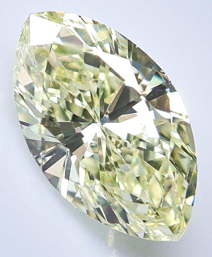 【100円～】VS2！0.446ｃｔ 天然ダイヤ VERY LIGHT YELLOW（ナチュラルカラー）MQ