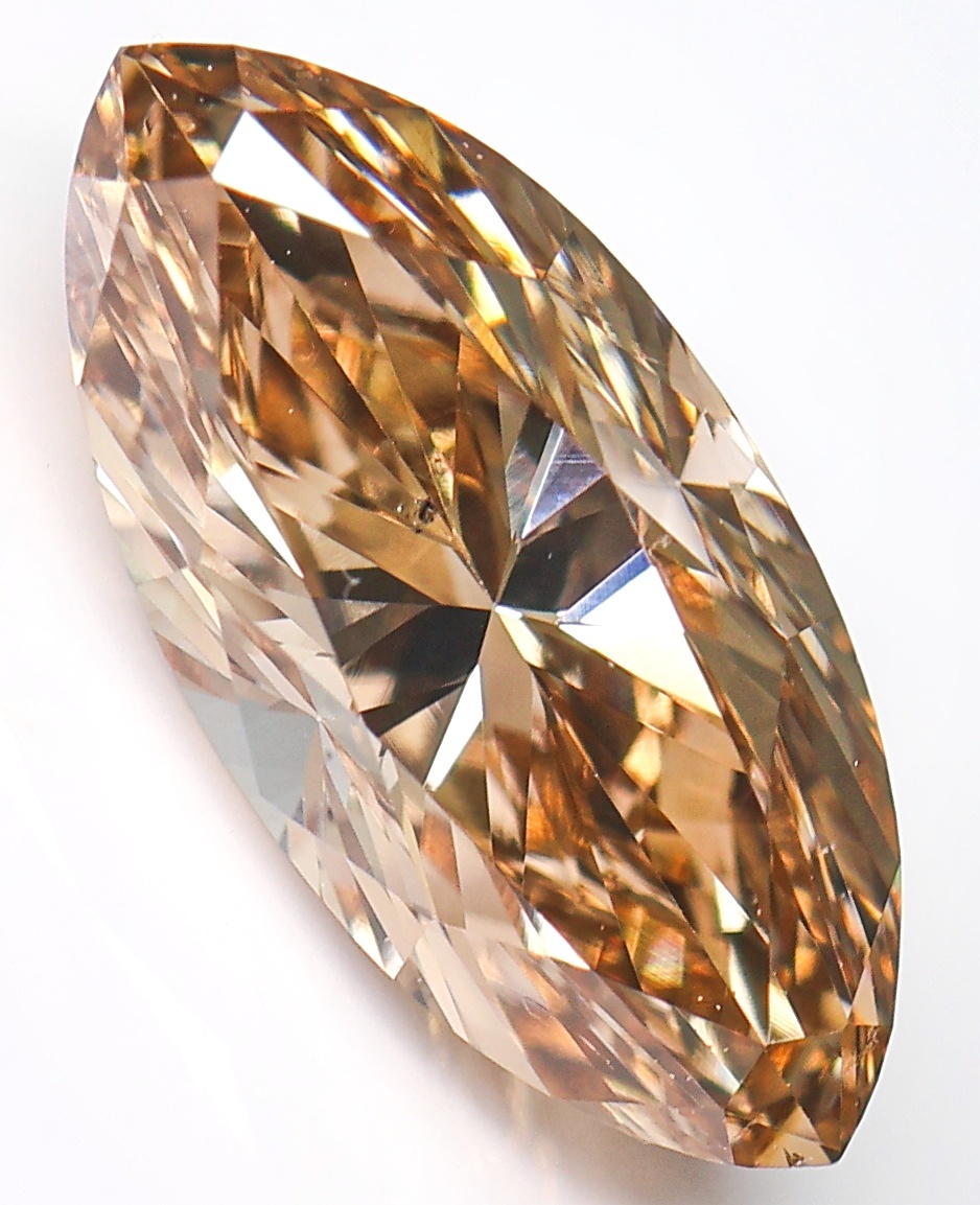【100円～】1.044ｃｔ！VS2！天然ダイヤ FANCY LIGHT BROWN（ナチュラルカラー）MQ