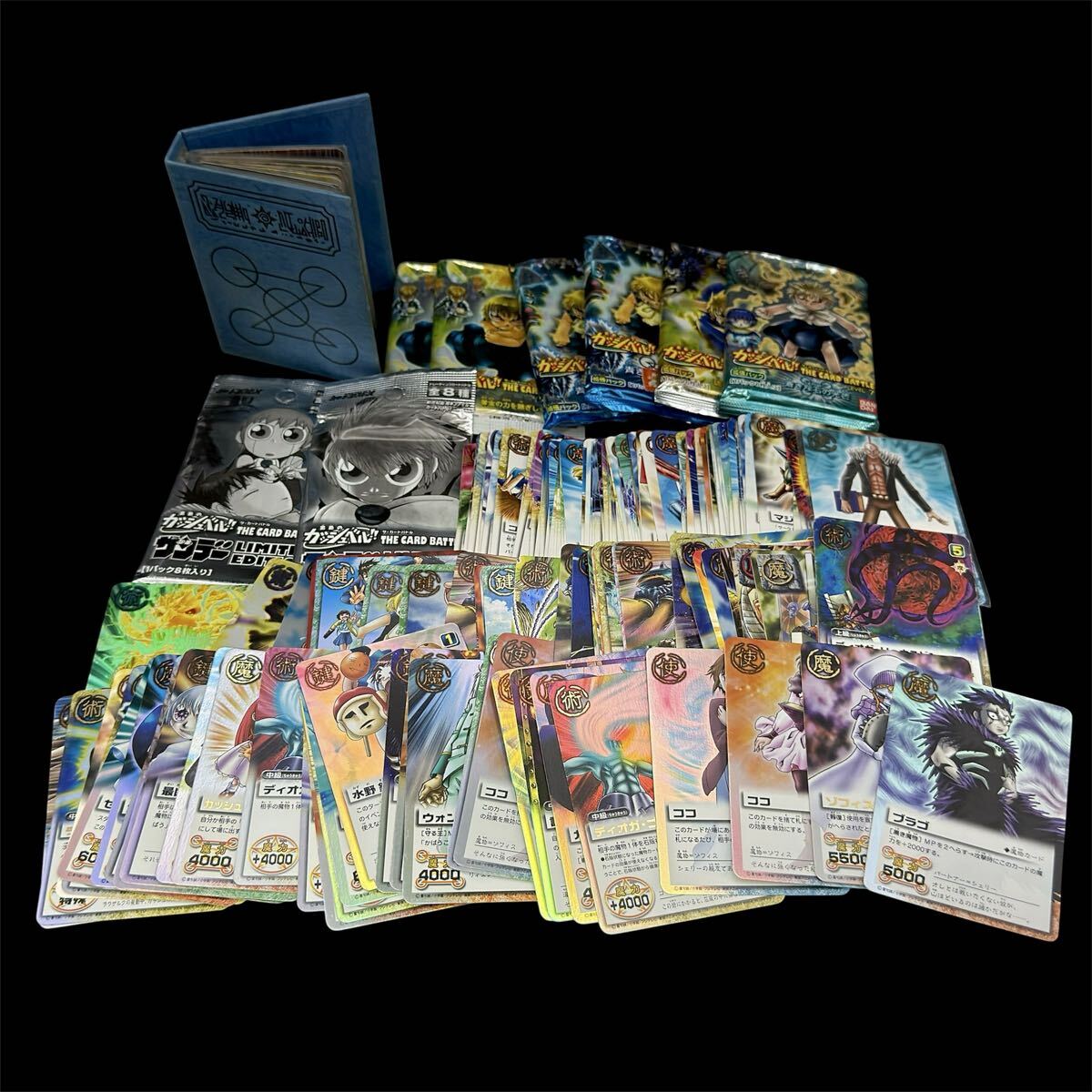 ガッシュベル カード 大量まとめ売り 引退 バンダイ 魔物本 ホルダー ゼオン ブラゴ パック開封済 レア プレイ用 金色のガッシュベル