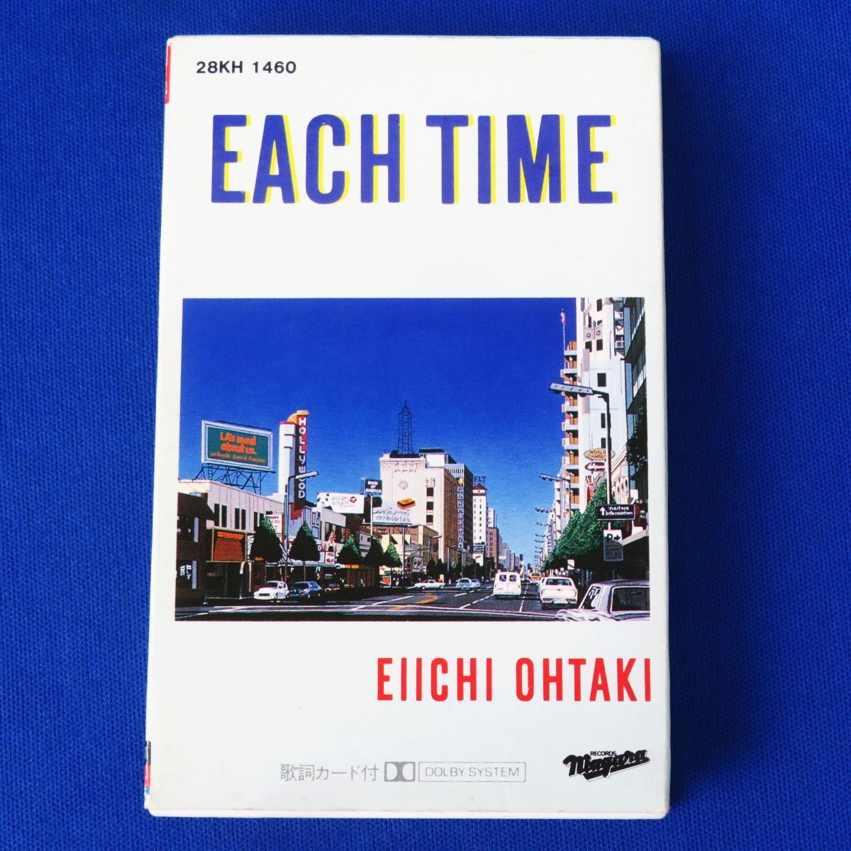 ゆR0031◆ カセット【大滝詠一『イーチ タイム/EACH TIME(28KH 1460)』歌詞カード付】EIICHI OHTAKI /当時物/レトロ/邦楽 テープ