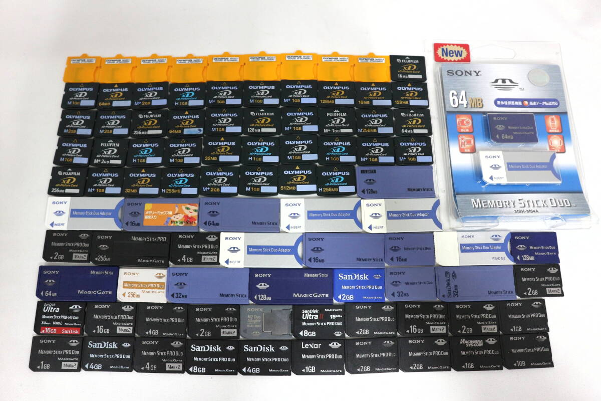 【まとめ】SONY Memory Stick PRO Duo / xD-Picture Card 大量 セット 現状品 動作未確認 メモリースティック xDカード 中古 Y386