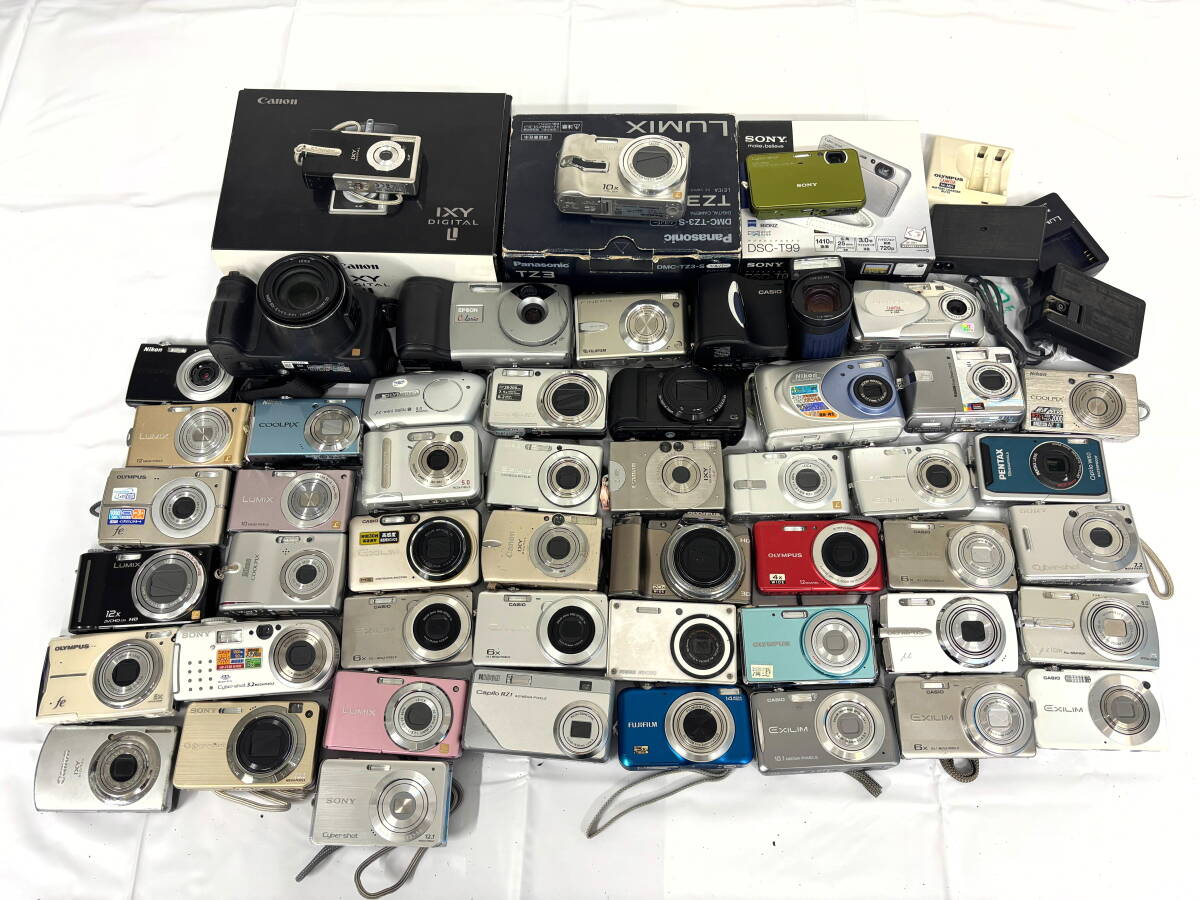 【1円スタート】カメラ 大量 まとめ Canon Nikon CASIO SONY IXY EXILIM デジカメ コンデジ 動作未確認 ジャンク 現状品 お宝 蔵出 M956