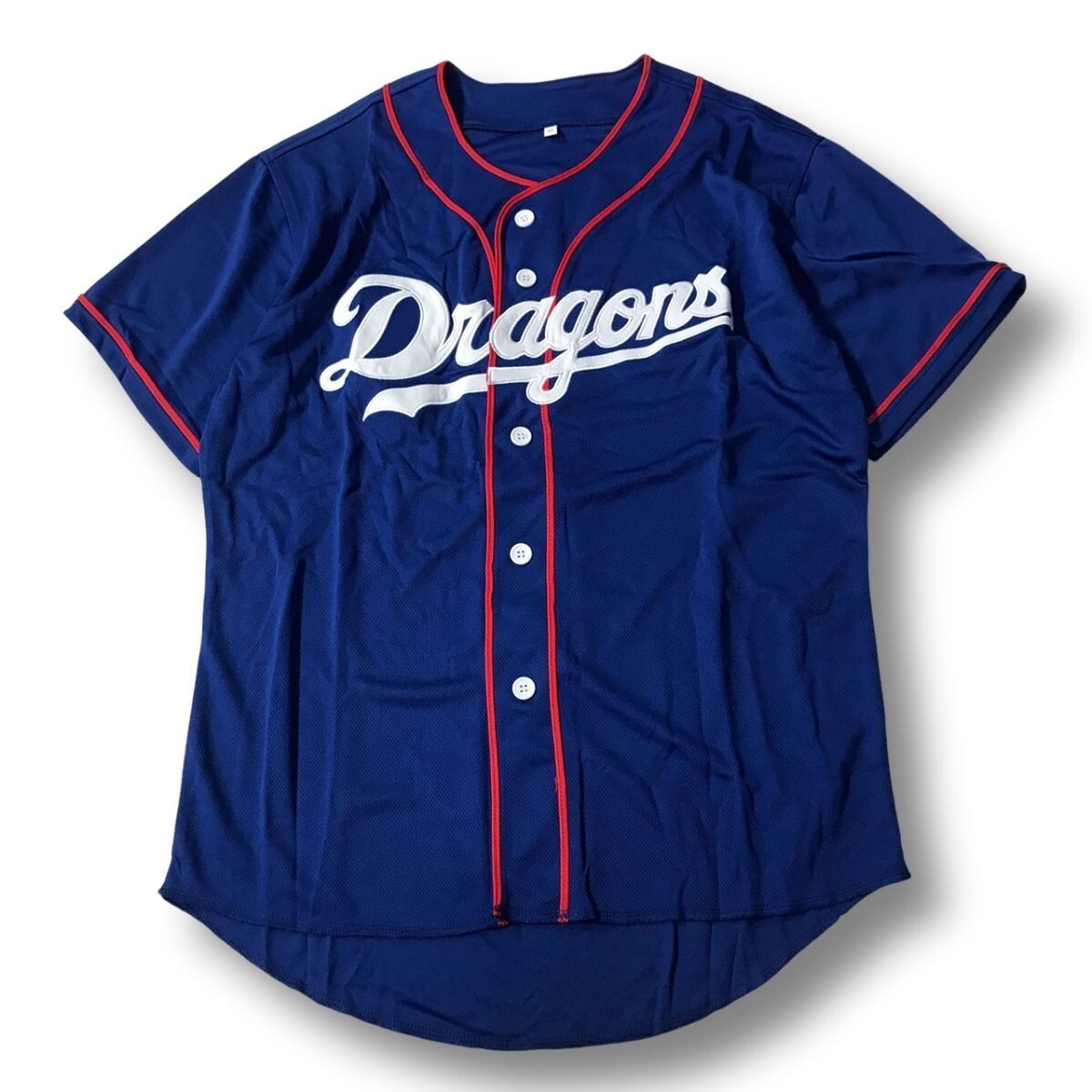 《良品◎》asics アシックス★中日ドラゴンズ*ユニフォーム*応援*シャツ*ブルー*サイズM(MS5460)◆S60