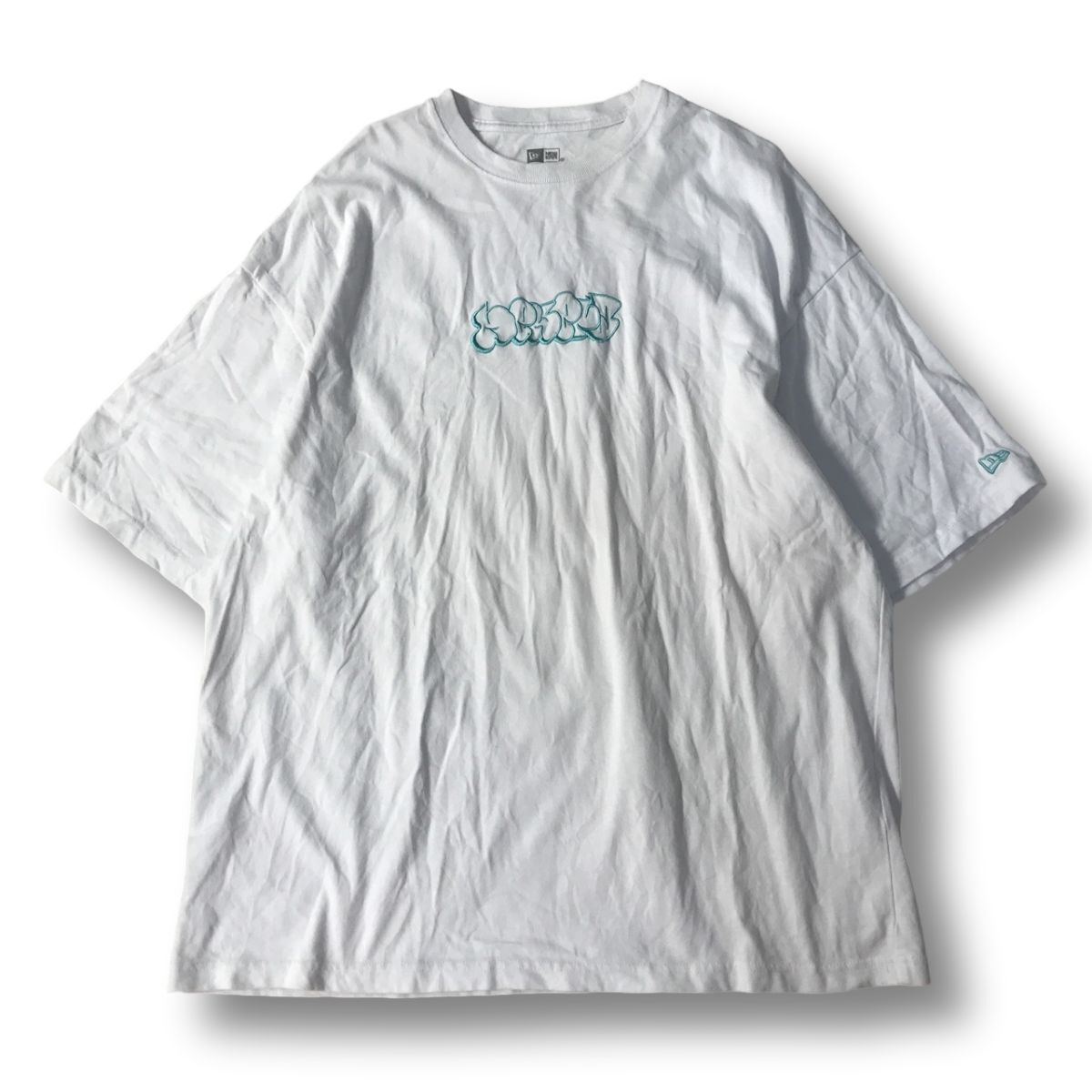 《良品◎》NEW ERA ニューエラ★ロゴデザイン*半袖Tシャツ*カットソー*ホワイト*サイズXXL(MS5512)◆S60