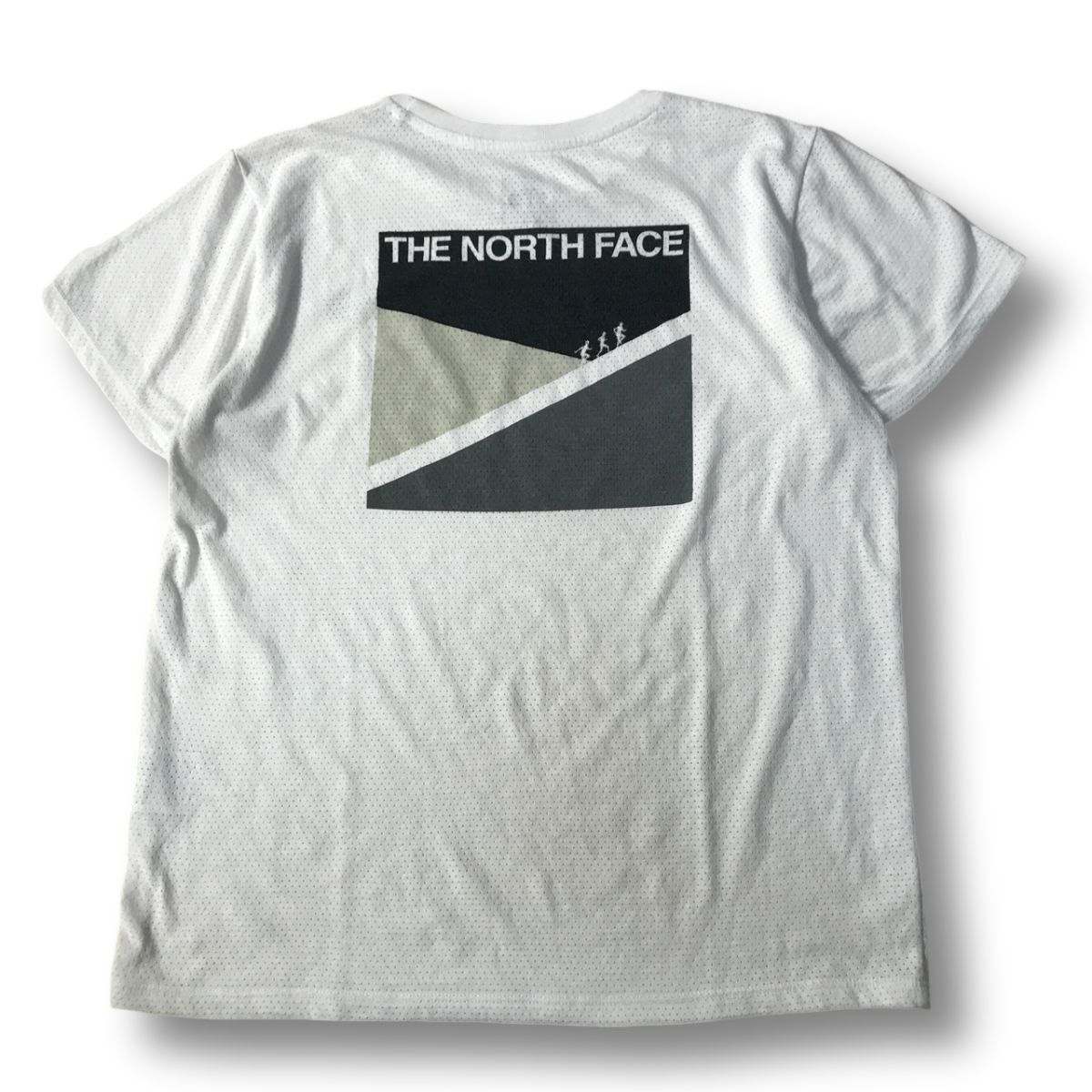 《良品◎》THE NORTH FACE ノースフェイス★バッグデザイン*半袖Tシャツ*カットソー*ホワイト*サイズM(LS1000)◆NP