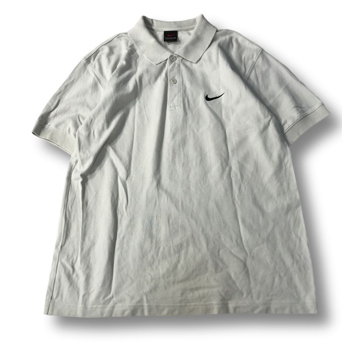 《良品◎》NIKE ナイキ★ワンポイント*半袖ポロシャツ*グレー*サイズL(MS5655)◆S60